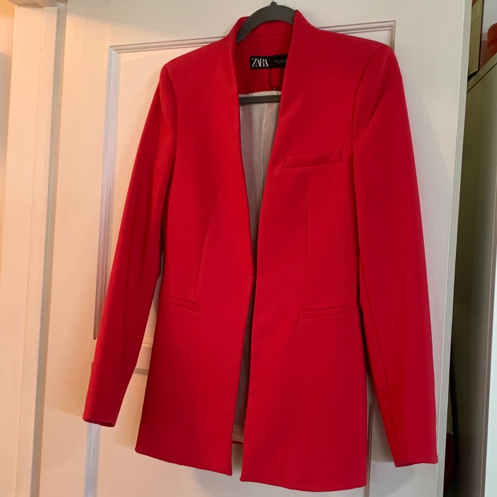 Zara Raspberry Red Blazer - Picture 12 of 12